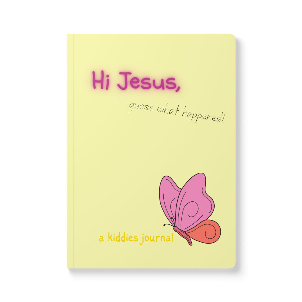 Hi Jesus, Guess What Happened! — Softcover Kids Journal (Butterfly Spiritual Keepsake)