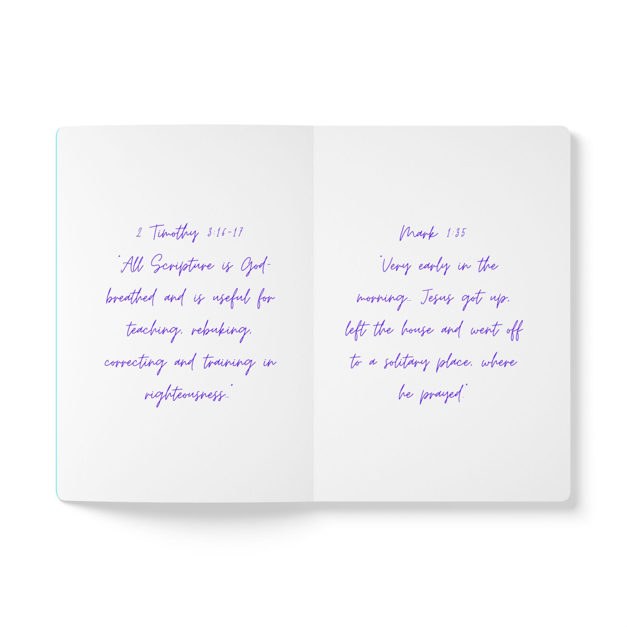 Journal — "Quiet Time" Softcover Inspirational Journal (Psalm 1:1-3 Inside)