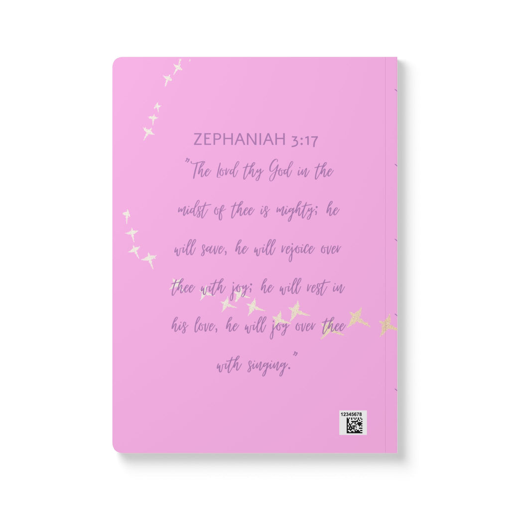 Softcover Journal — "In the Midst of It All" Christian Scripture Notebook (Zephaniah 3:17)