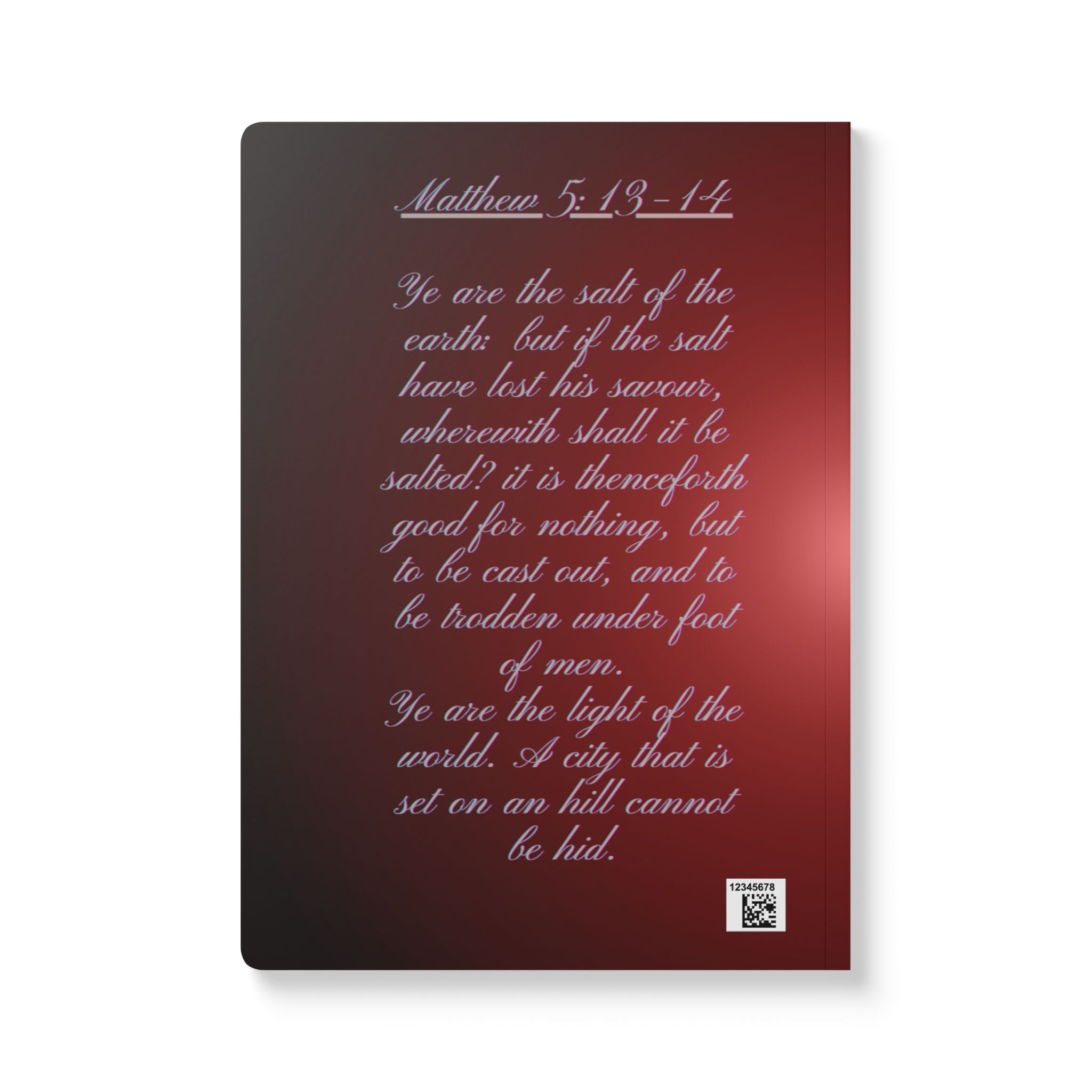Journal — “the light” in “the salt” Inspirational Scripture Softcover Journal