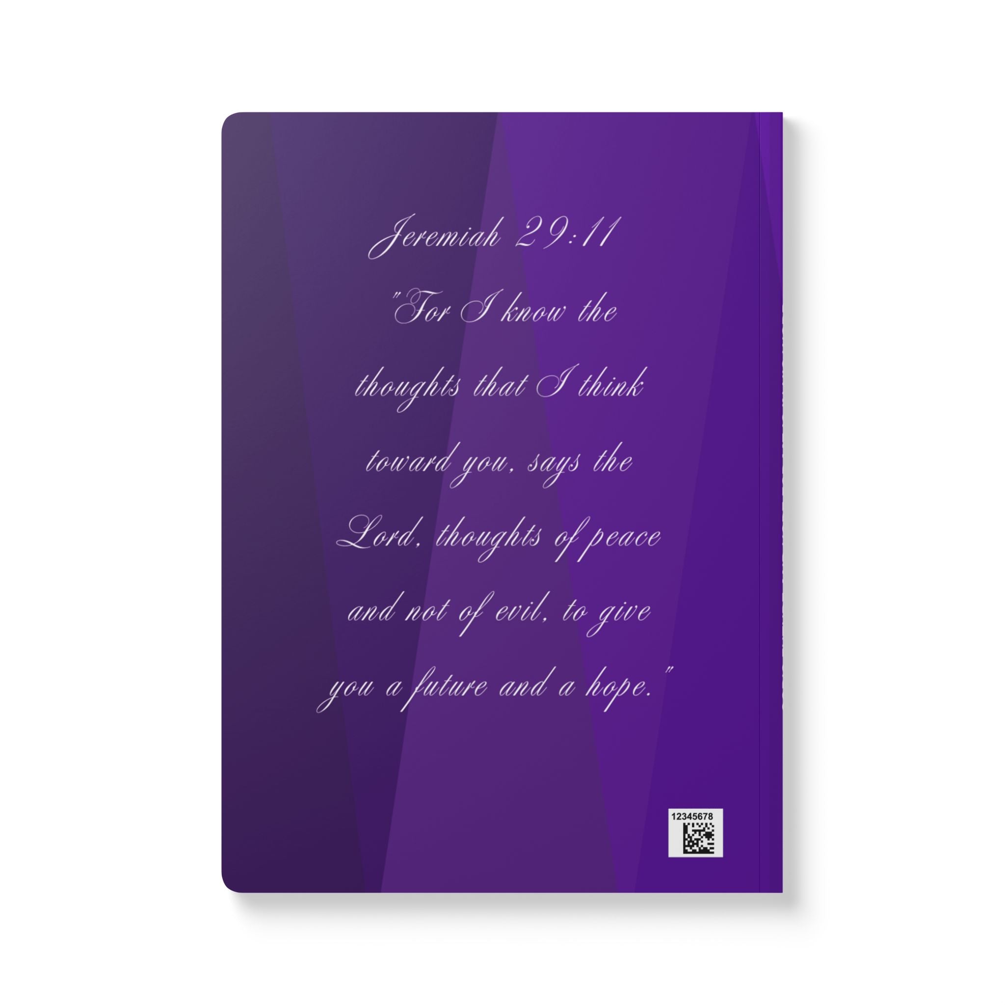Purple Devotional Journal — "A Future and a Hope" Softcover with Inside Scripture Prints