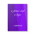 Purple Devotional Journal — "A Future and a Hope" Softcover with Inside Scripture Prints