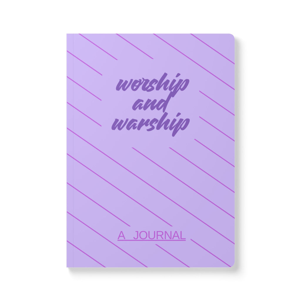 Worship and Warship Softcover Journal — Matthew 11:12 Scripture Prayer Notebook