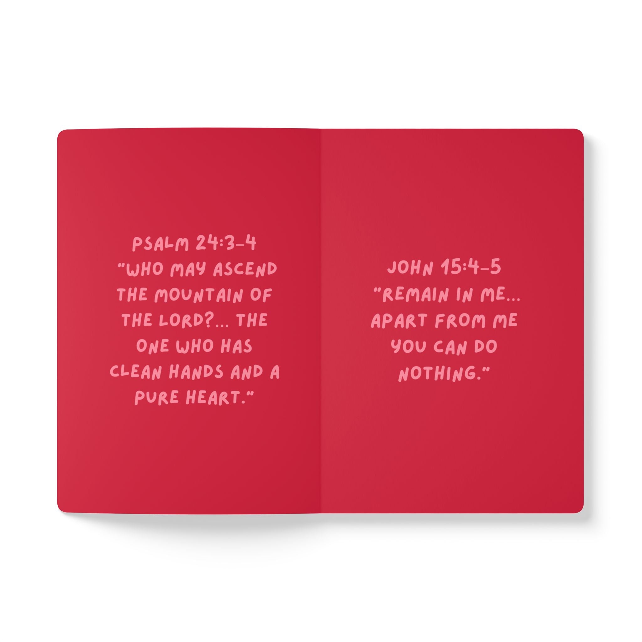The Beauty of Holiness Softcover Journal — Pink Inspirational Prayer Notebook