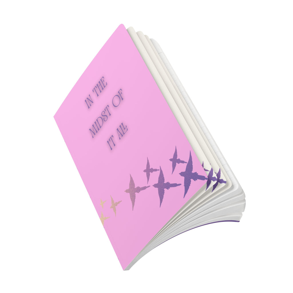 Softcover Journal — "In the Midst of It All" Christian Scripture Notebook (Zephaniah 3:17)