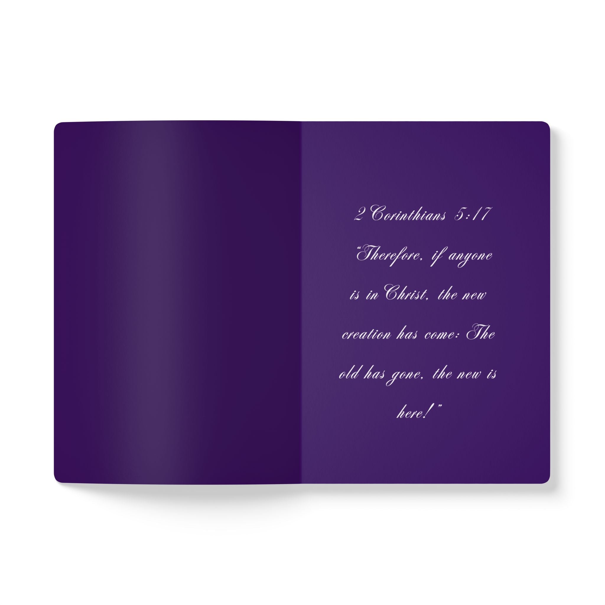Purple Devotional Journal — "A Future and a Hope" Softcover with Inside Scripture Prints