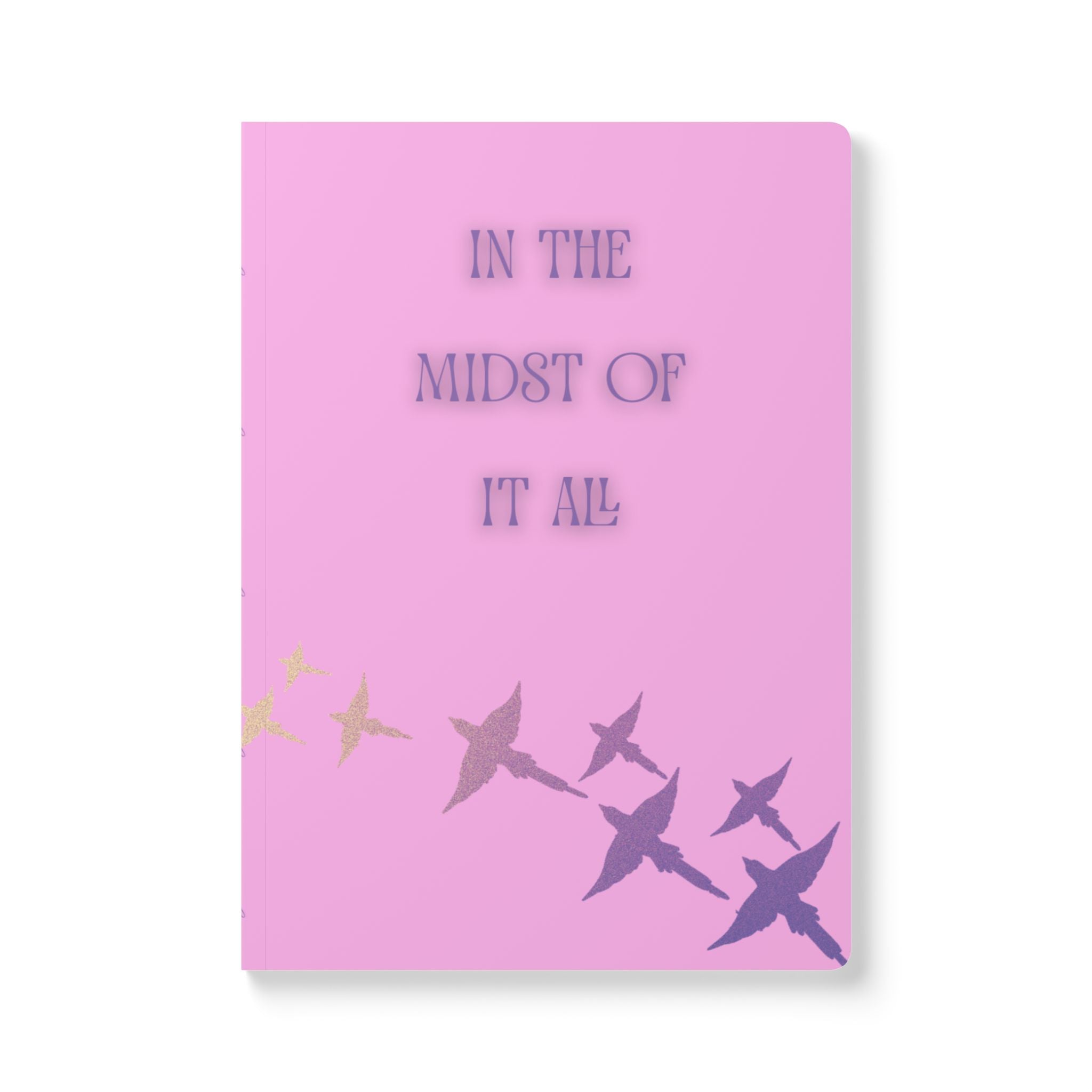 Softcover Journal — "In the Midst of It All" Christian Scripture Notebook (Zephaniah 3:17)