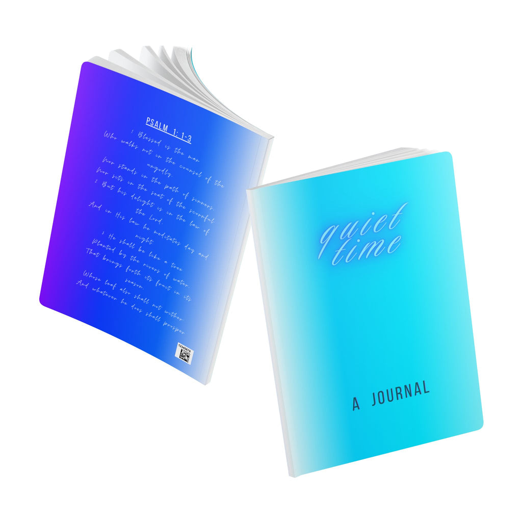 Journal — "Quiet Time" Softcover Inspirational Journal (Psalm 1:1-3 Inside)