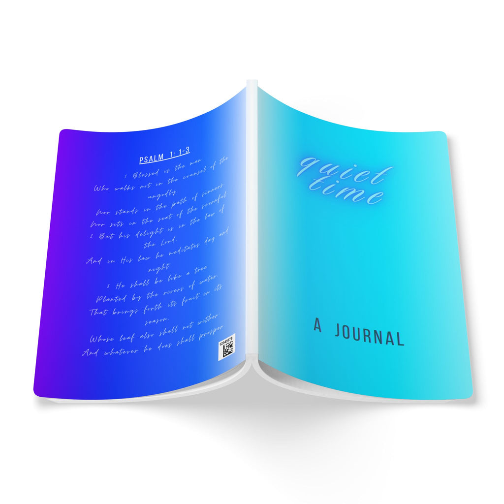 Journal — "Quiet Time" Softcover Inspirational Journal (Psalm 1:1-3 Inside)