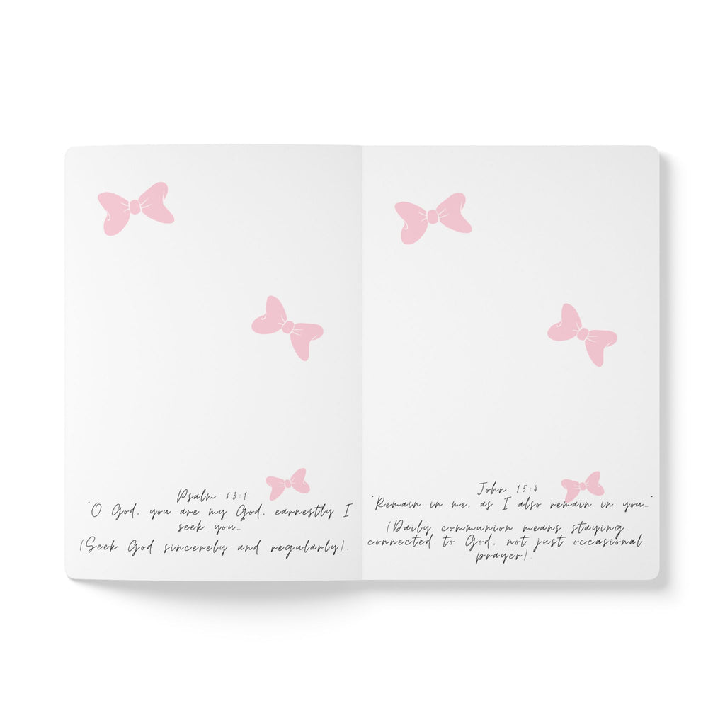 and God, that's what happened pink bows Journal | Softcover Notebook