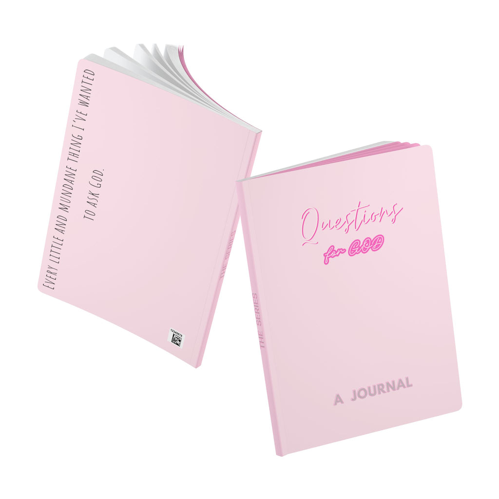 Questions for God Pink Softcover Journal — Guided Prayer & Reflection Notebook